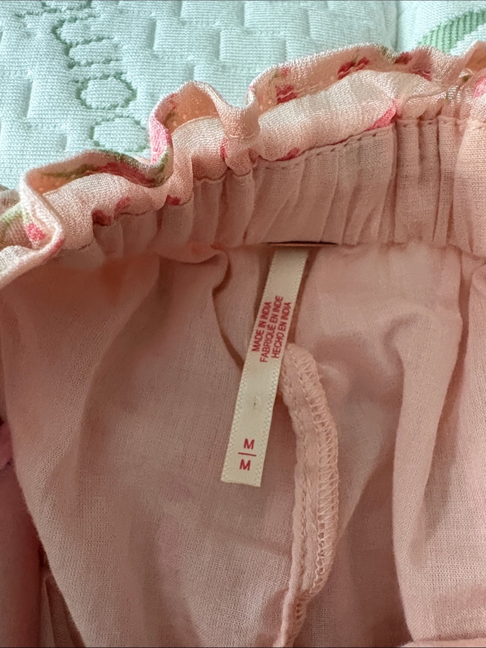 Free People Pink Floral Tiered Wide-Leg Pants - Picture 2 of 2